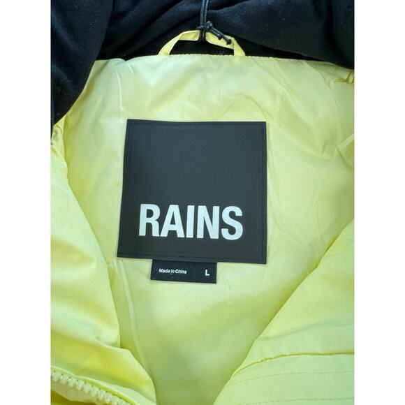 NWT RAINS Women's Loop W Vest Puffer in the color Straw Sz L - Picture 10 of 12